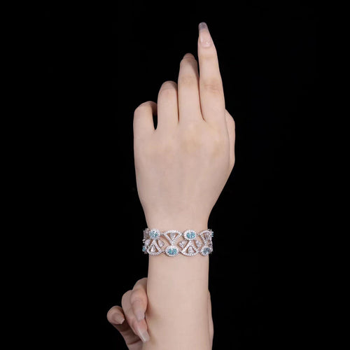 Light blue zircon bracelet