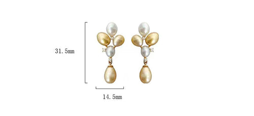 Keshi Earring With Diamonds