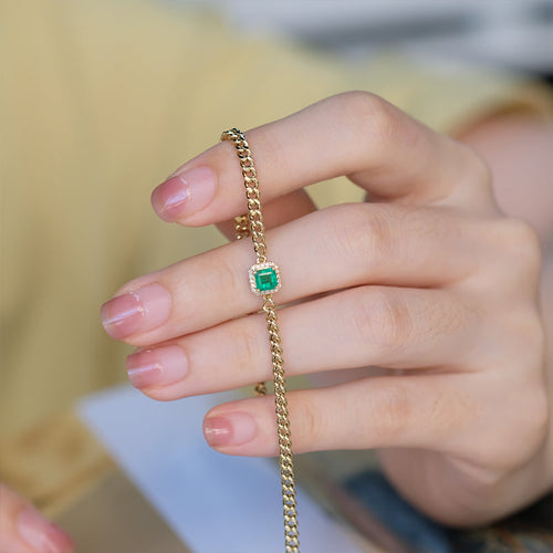 Emerald Bracelet with Diamond