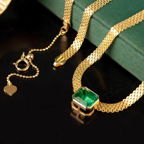 Emerald Necklaces & Bracelet with Diamond