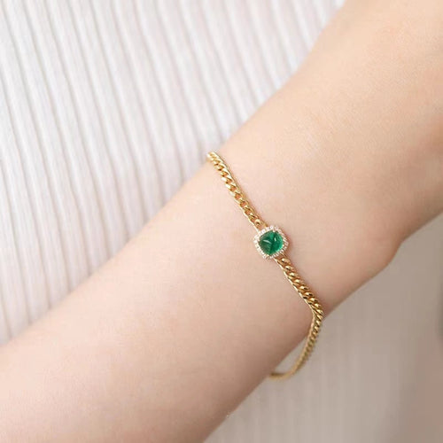 Emerald Necklaces & Bracelet with Diamond