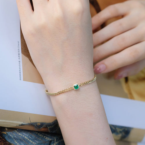 Emerald Bracelet with Diamond