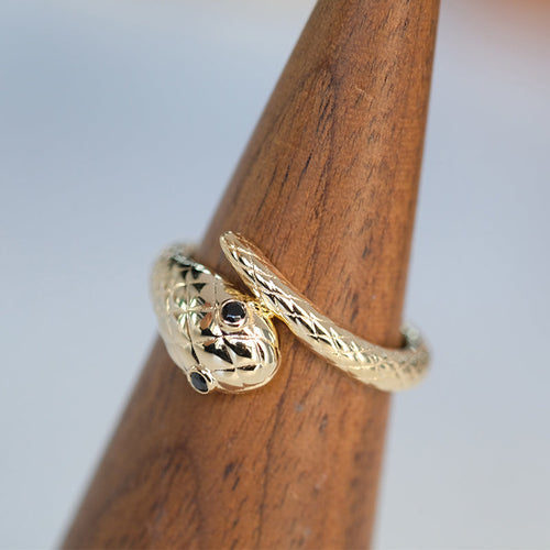 Gold Ring with Black spinal