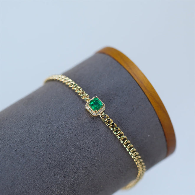 Emerald Bracelet with Diamond