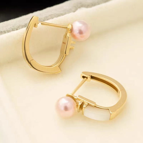 Akoya Pearl Earrings with Mother of pearl