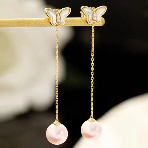 Akoya Pearl Earrings with Mother of pearl