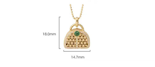 Diamond Pendant With Emeralds