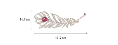 Diamond Brooch With Ruby