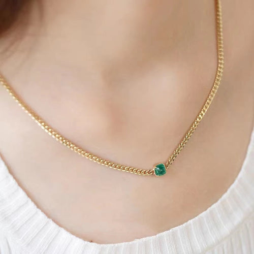 Emerald Necklaces & Bracelet with Diamond