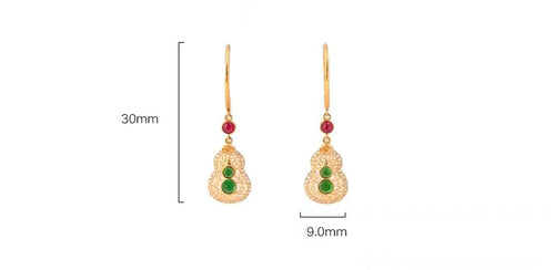 Emerald Earring With Diamond Ruby