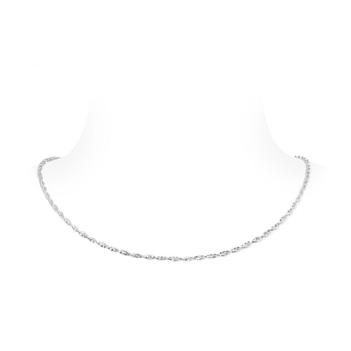 White zircon silver necklace with locket