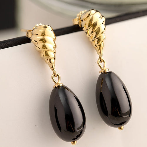 Black Spinal Earrings