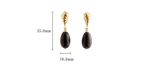 Black Spinal Earrings