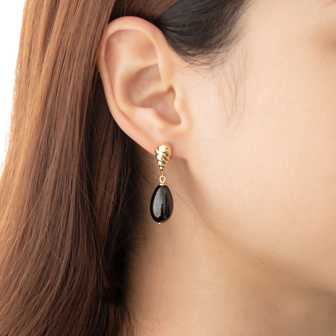 Black Spinal Earrings