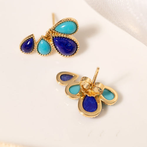 Turquoise & Lapis Earrings