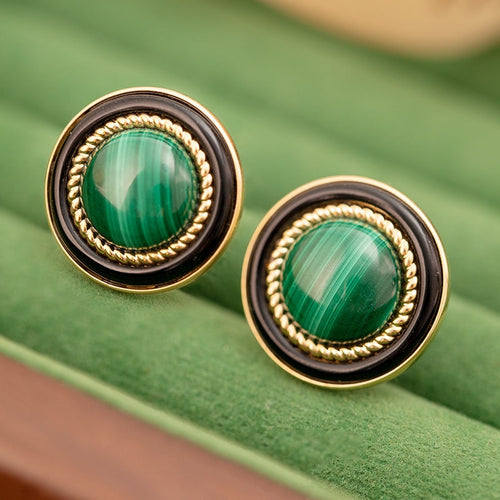 Malachite & Black Onyx Earrings