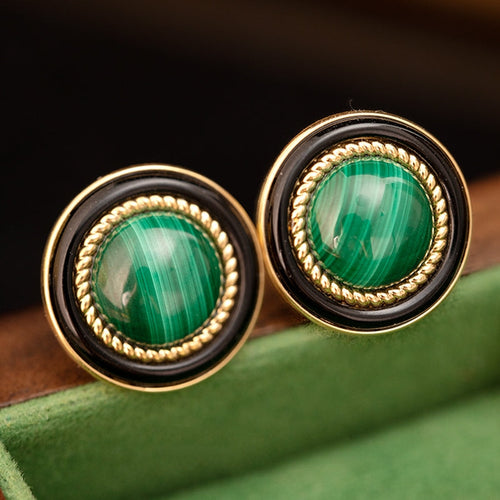 Malachite & Black Onyx Earrings