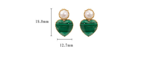 Malachite & Akoya Pearl Earrings