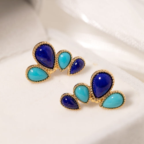 Turquoise & Lapis Earrings