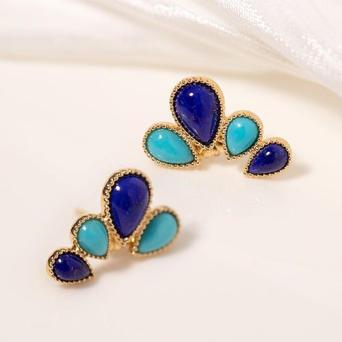 Turquoise & Lapis Earrings