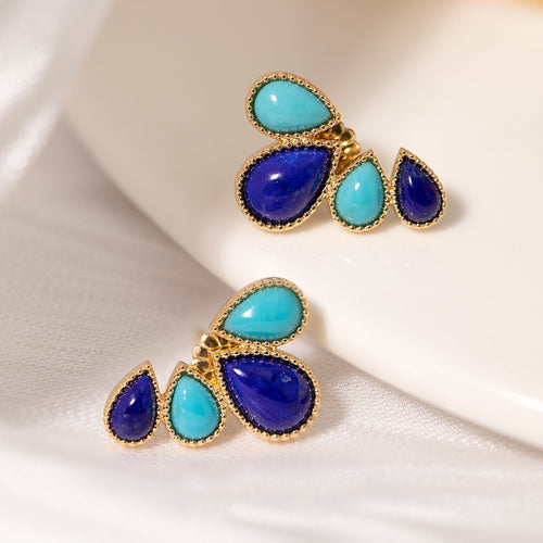 Turquoise & Lapis Earrings