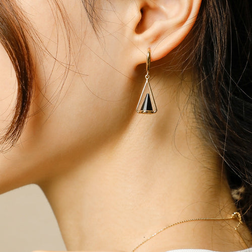 Black Spinal Earrings