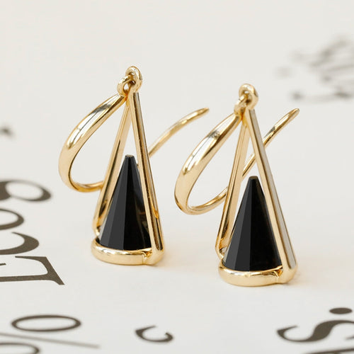 Black Spinal Earrings