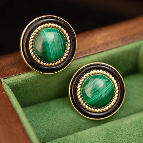 Malachite & Black Onyx Earrings