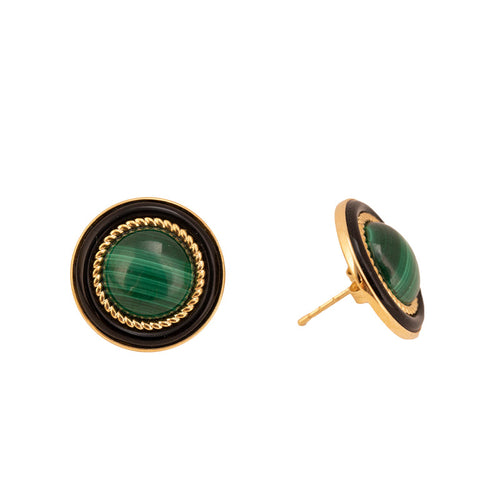 Malachite & Black Onyx Earrings