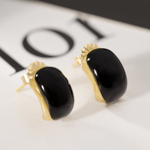 Onyx & Mother Of Pearl Earrings