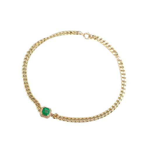 Emerald Bracelet with Diamond