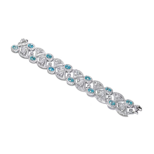 Light blue zircon bracelet